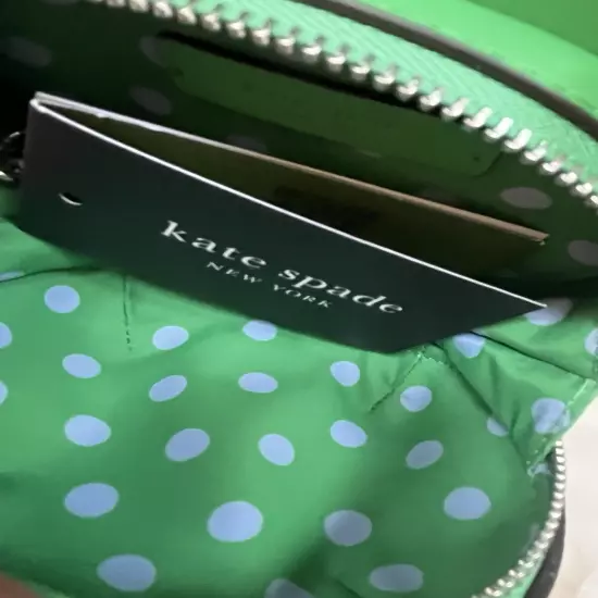 Kate Spade Lily Sonnet Polka Dot 3D Crossbody Bag Mini Purse Green FROG NWT