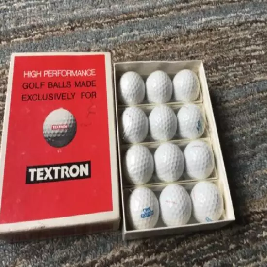 Vintage UNIROYAL Custom Made Balls - Made Exclusively for TEXTRON - 12 BALLS NEW