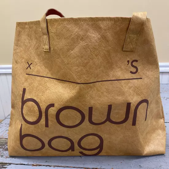 Bllomingdales Brown Bag Tote Bag with Marker NWT