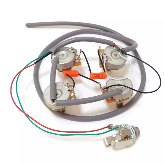 Pre-Wired Wiring Harness Kit with Long Shafts for Gibson Les Paul