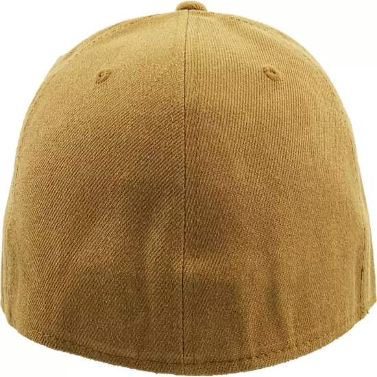 Premium Solid Fitted Cap Baseball Cap Hat, Flat Bill / Brim NEW