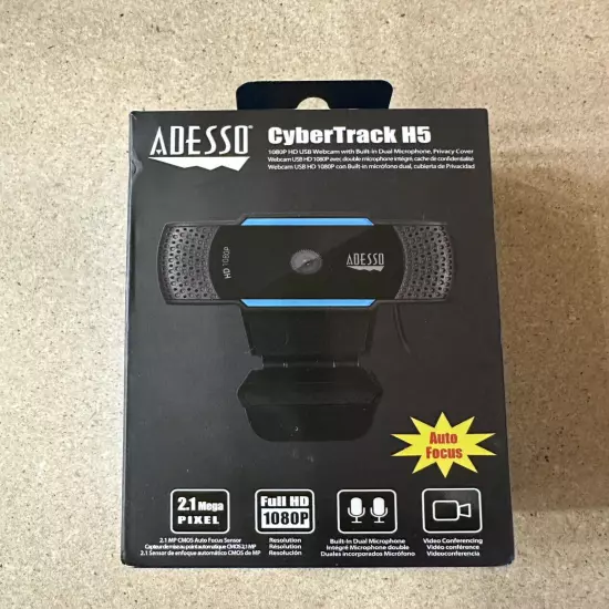 Adesso CyberTrack H5 1080P Webcam - 2.1 Megapixel - 30 fps - USB 2.0 - Auto