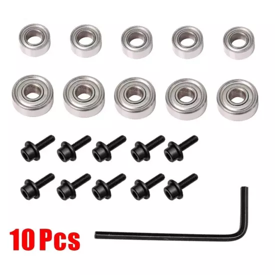 10pc Set Router Bit Top Mounted Ball Bearing Guide For Router Bit Bearing Repair