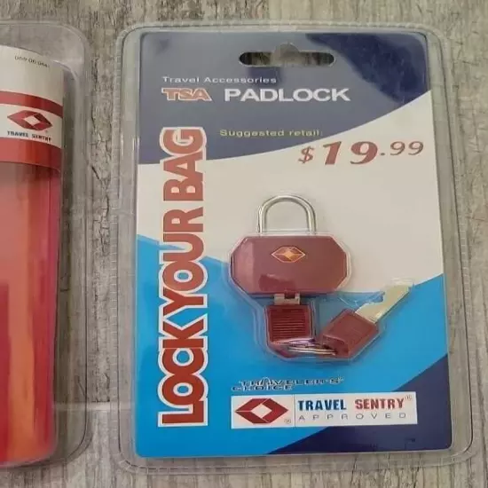 New 2 Travel Sentry TSA Locks Padlock w/ keys and Dial Lock 