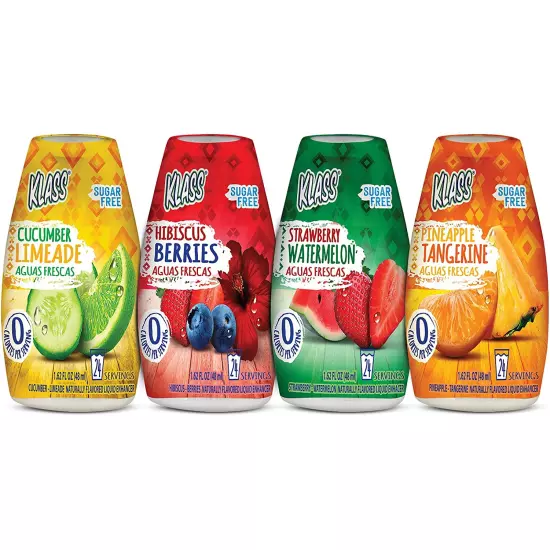 Liquid Water Enhancer Variety Pack | Klass Aguas Frescas | Sugar Free - Flavors: