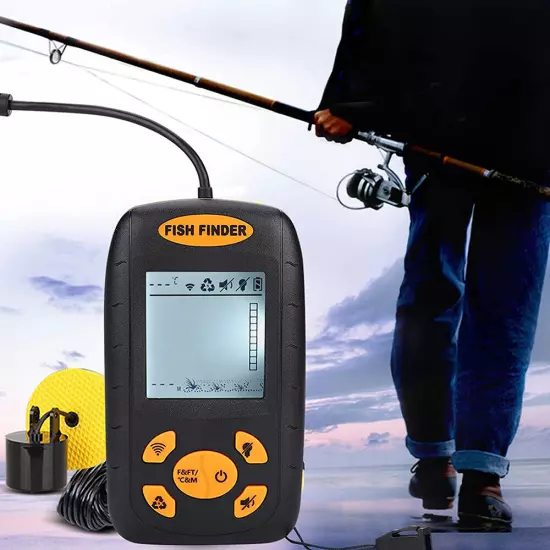 100m Fish Finder Oltrasonic Fishfinder Fishing With LCD Display GDM Portable