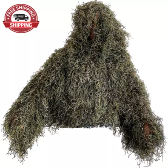 Sniper Ghillie Hood, Ghillie Poncho Camouflage Head to Waist