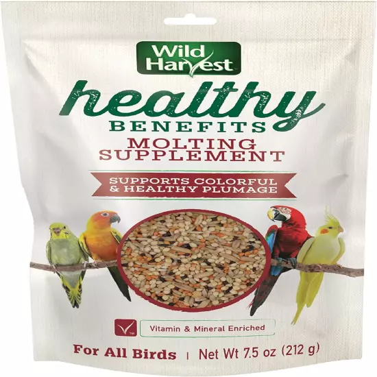 Wild Harvest Healthy Benefits Molting Supplement, 7.5 Oz., for All Birds