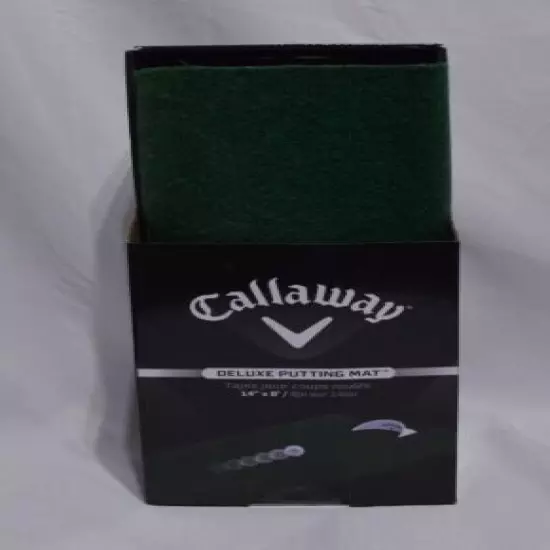 Callaway Deluxe Putting Mat Golf Practice Mat 14" x 8' Green Home/Office New 