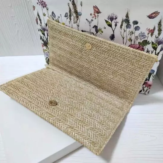 Christian Dior Novelty Clutch Pouch 2023 Summer Rattan Beige from Japan