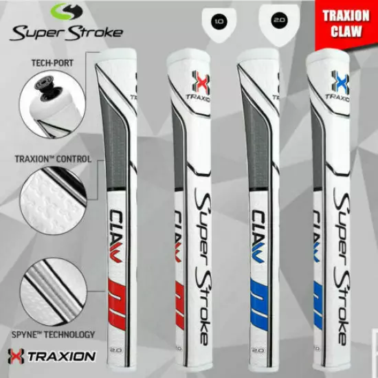 Super Stroke Traxion Claw 1.0 & 2.0 Putter Grip Golf Club Grip Free Shipping!