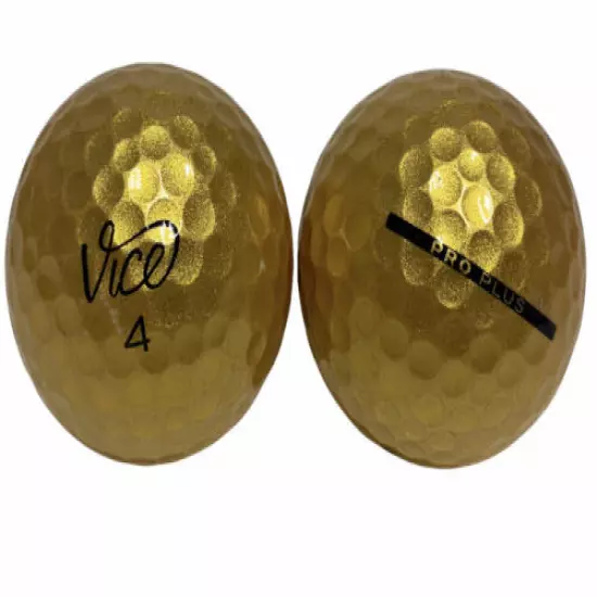 (12) Limited Edition Vice Gold Pro Plus Golf Balls 