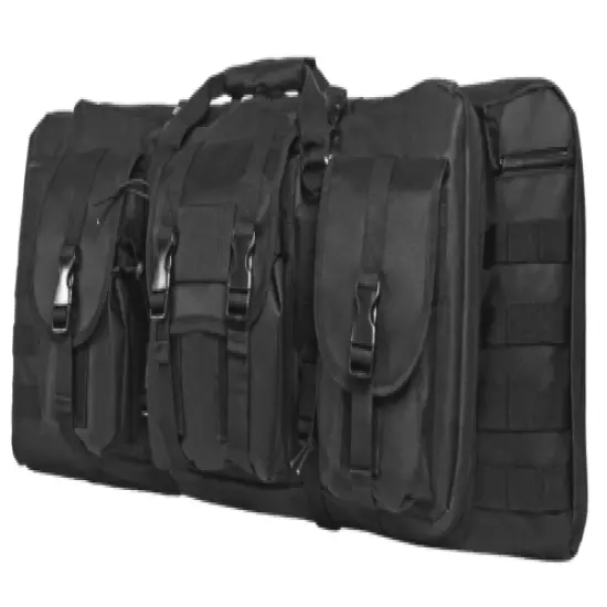 VISM Double Carbine Case 36" Dual Rifle Range Bag Shooting Hunting Tactical BLK-