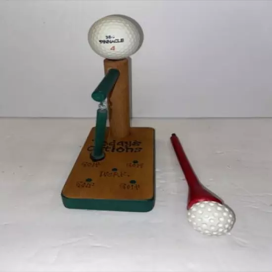 Golf Magnet Game Today’s Options Desk Game Golf Ball Ink Pen Vintage