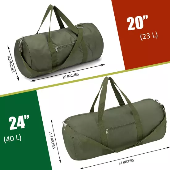 Duffel Bag 20-24-28 Inches Foldable Gym Bag for Men Women Duffle Bag Lightweight