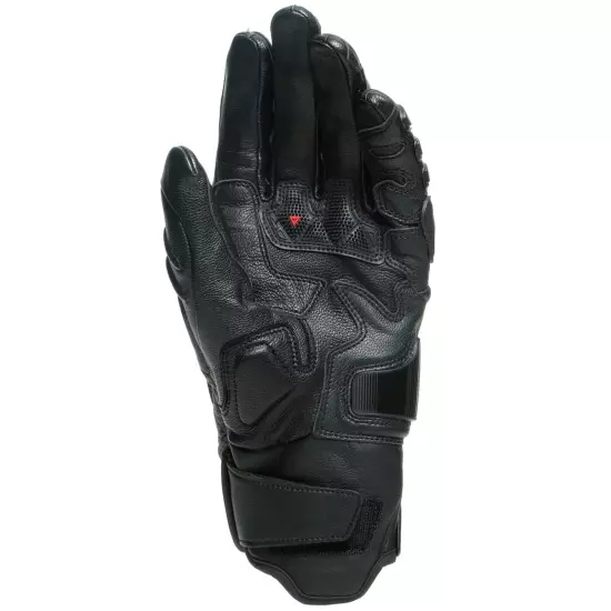 Dainese 4 Stroke 2 Leather Armored Metal Knuckle Motocycle Gloves Blk L NEW Read