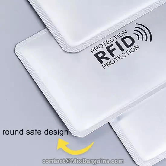 RFID BLUE, 1 (ONE) SLEEVE BLOCKING CREDIT/DEBIT/ID CARD ANTI-THEFT SHIELD