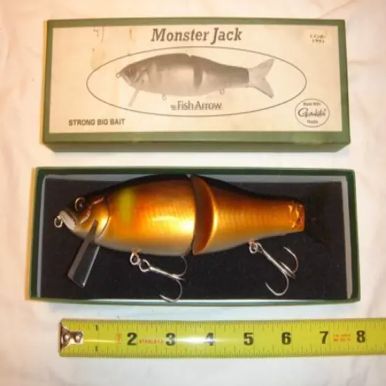 Fish Arrow Monster Jack 7-1/4" Glide Swim Bait Musky Bass Fishing Lure (N)