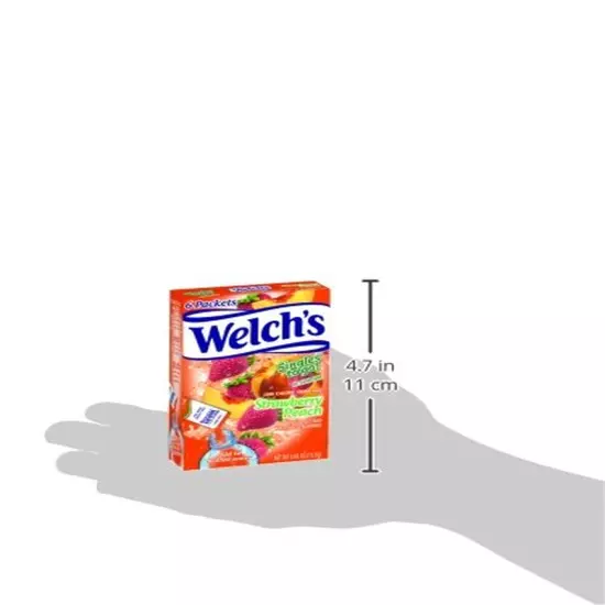 Welch'S Singles to Go Water Drink Mix - Powder Sticks, Strawberry Peach, 0.48 O