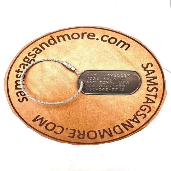 luggage tags personalized indestructable stainless steel extreme duty HD