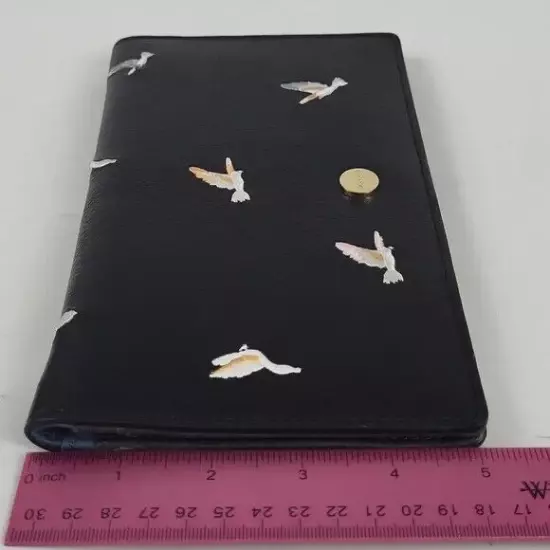 Parfois Embroidered Birds Travel Passport Wallet