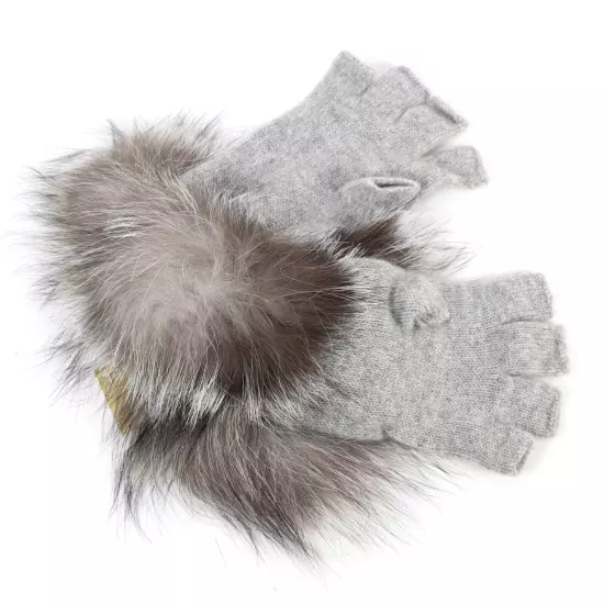 Michael Kors Fingerless Winter Gloves Grey Size 0 With MK Box AC364IF-MK H16 New