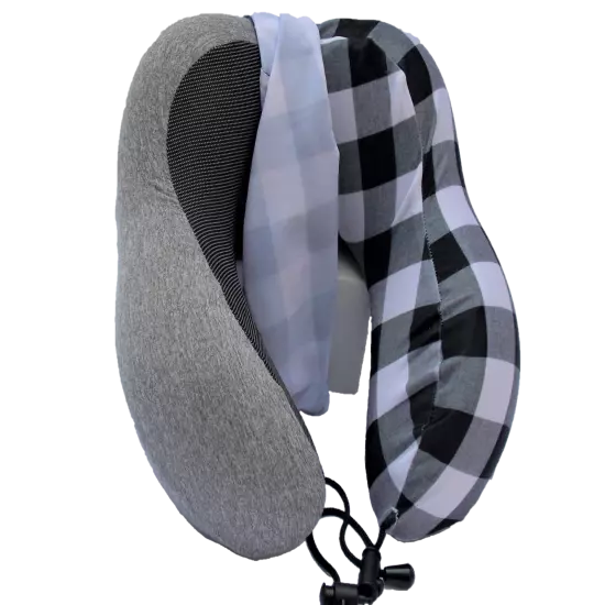 Travel Pillow Case – washable cover fits most memory foam neck pillows