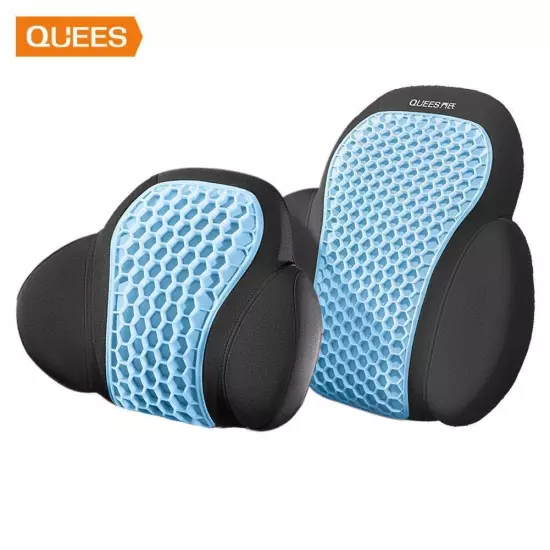 QUEES Joe's Auto Products 24 Years Honeycomb Headrest Lumbar √φ Support C1W9