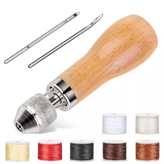 Leather Sewing Awl Thread Kit Speedy Stitcher Hand Sewing Machine Tool Repair