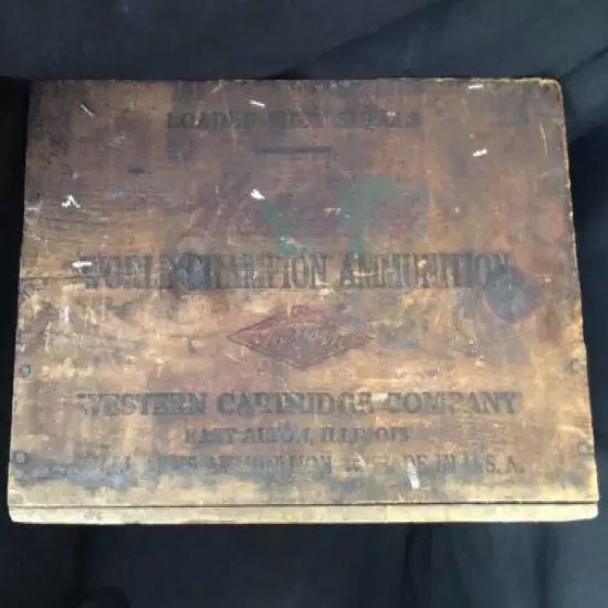 Wooden Western Cartridge Company East Alton Illinois 500 Super 12GA Ammo Box