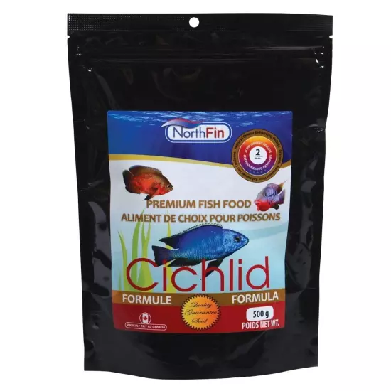 NorthFin Cichlid Formula 2mm Pellets 500g Omnivore Carnivore Premium Fish Food