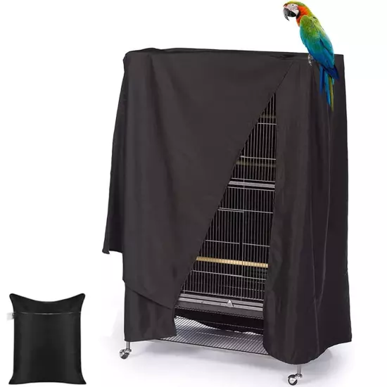 Bird Parrot Cage Cover Waterproof Sun UV Square Rolling Stand Birds Parrots C...