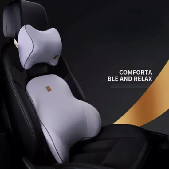 Car Pillow Memory Foam Car Lumbar Support Cushion Soft Car Seat Neck Pillow