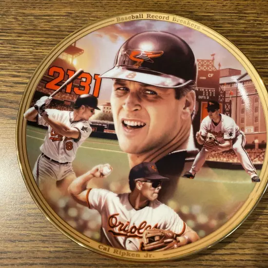 Bradford Exchange 1995 LIMITED EDITION 8 INCH PLATE Cal Ripken Jr.