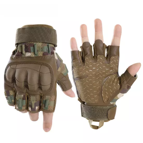 Fingerless Gloves Breathable Half-finger Gloves Sports Cycling Shooting Working