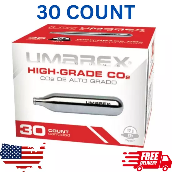 30 Count Umarex High-Grade CO2 Cartridges for Pellet Guns-BB Guns & Airsoft Guns