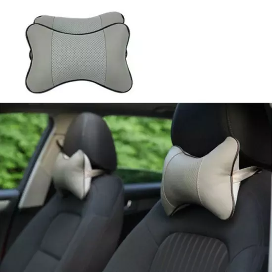 1Pcs Universal PU Leather Car Headrest Neck Pillow Comfortable Pillow Cushion