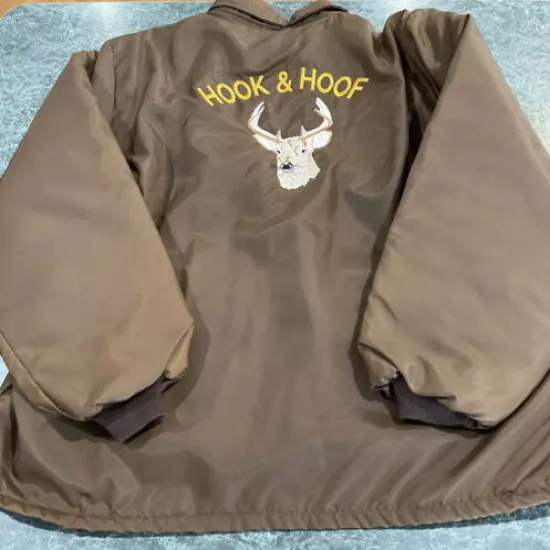 Vintage Holloway HOOK & HOOF Hunting Embroidered Snap Button Jacket Size XXL