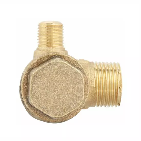 3 Port Brass Male Threaded Check Valve Connector Tool For Air Compressor Prevent