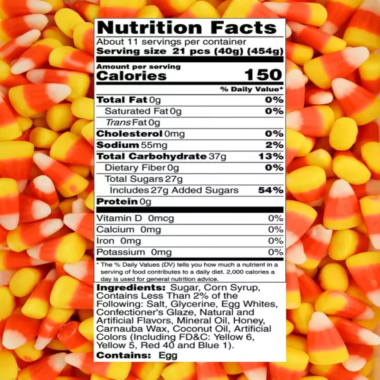 Candy Corn Mix with Real Honey, Fall Harvest - 1 Pound by Queen City Candy