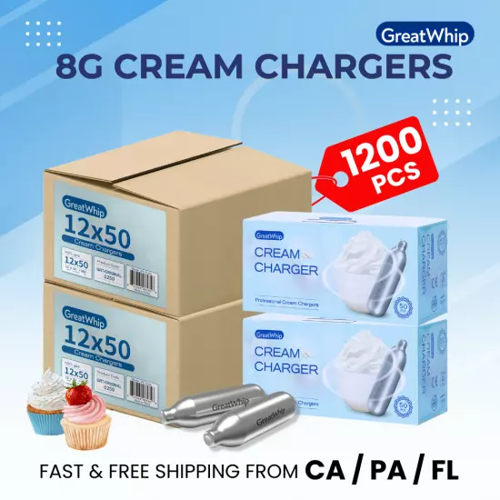 CREAM CHARGERS 600 1200 1800 300 - GreatWhip Ultra Pure Clean BEST PRICE SALE