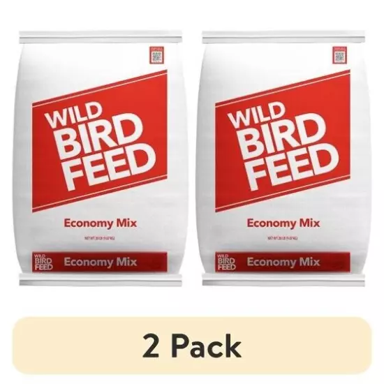 New 2-pack Economy Mix Wild Bird Feed, 20 lb. bag, Value Blend, Dry