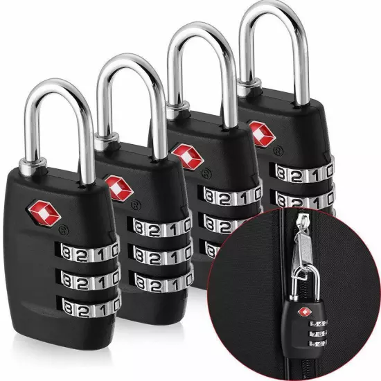 Suitcase Password 3 Position Resettable Lock Combination Lock TSA Luggage Lock