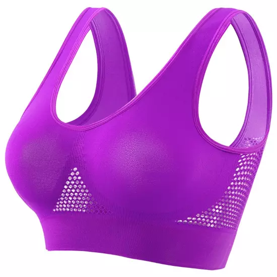 Womens Sports Bra Seamless Wirefree Breathable Yoga Bra Comfort Sleep Bra