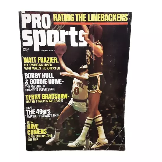 Pro Sports Magazine January 1974 Walt Frazier Abdul Jabbar B Hull Bradshaw