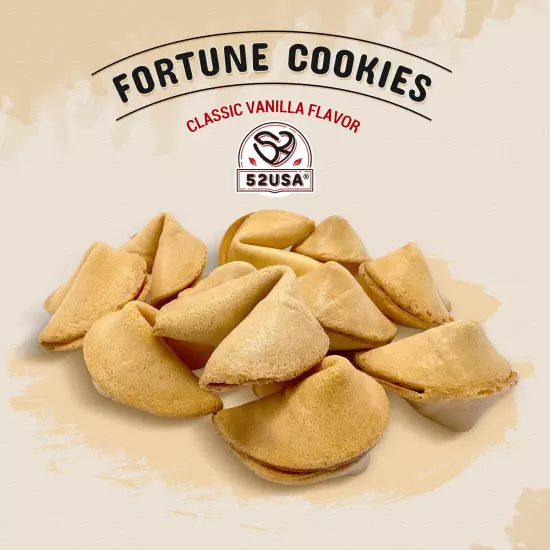 Fortune Cookies, Approx. 25Pcs, Vanilla Flavor, Fortune Cookies Individually Wra