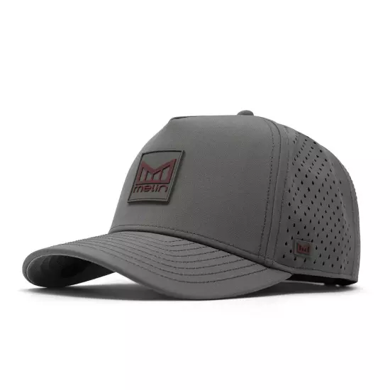 NEW Melin Odyssey Stacked Hydro Port Nights Classic Snapback Hat - Pewter