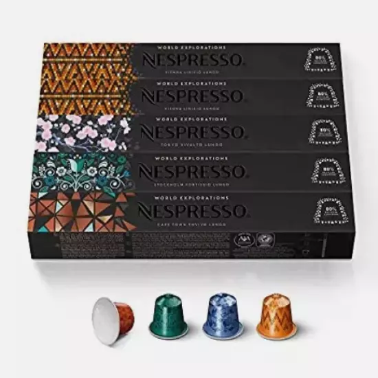 Nespresso Capsules Morning Lungo Blends/Assortment Original Line 50 Cnt