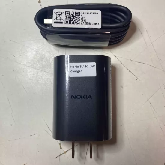 New Nokia Fast USB Wall Charger + USB-C To USB-A 3FT Cable