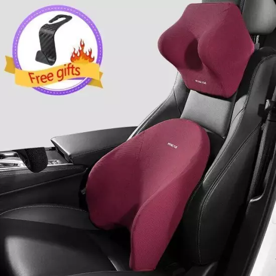 Car Neck Pillow Car Seat Lumbar Headrest Support Waist Neck Pillow Back Support